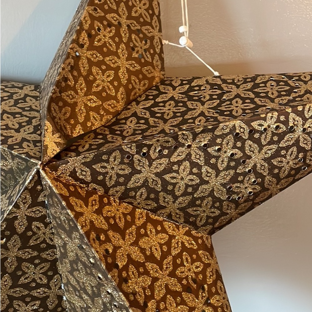 Star Paper Lantern with cutouts